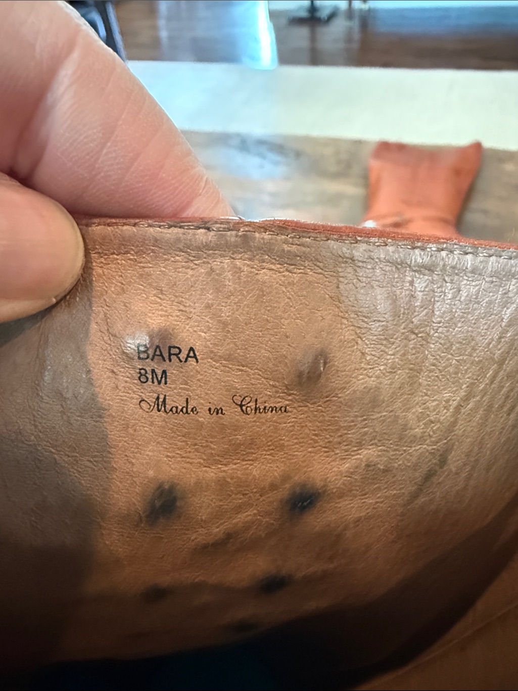 Donald Pliner Pumpkin Brown Studded Leather Vintage Bara Boots Size 8 — image 7 of 7
